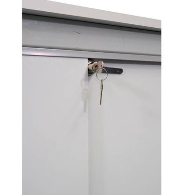 Bild på Lock for quickdesk with shelf and sliding doors