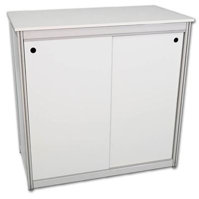 Picture of Quickdesk with shelf and sliding doors